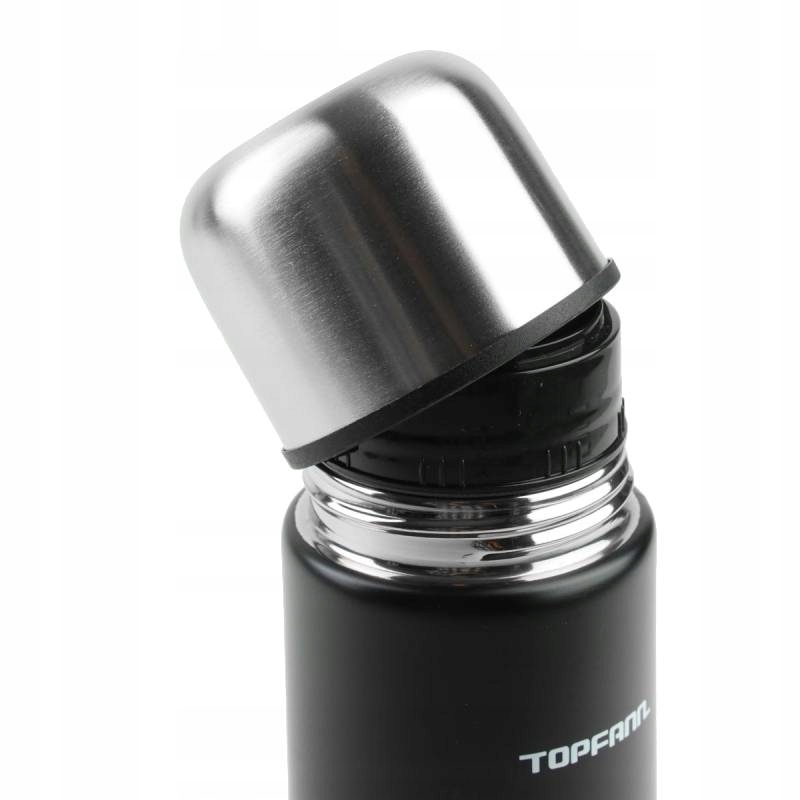 Termos z kubkiem na napoje Topfann temos 1 l czarny Marka Topfann