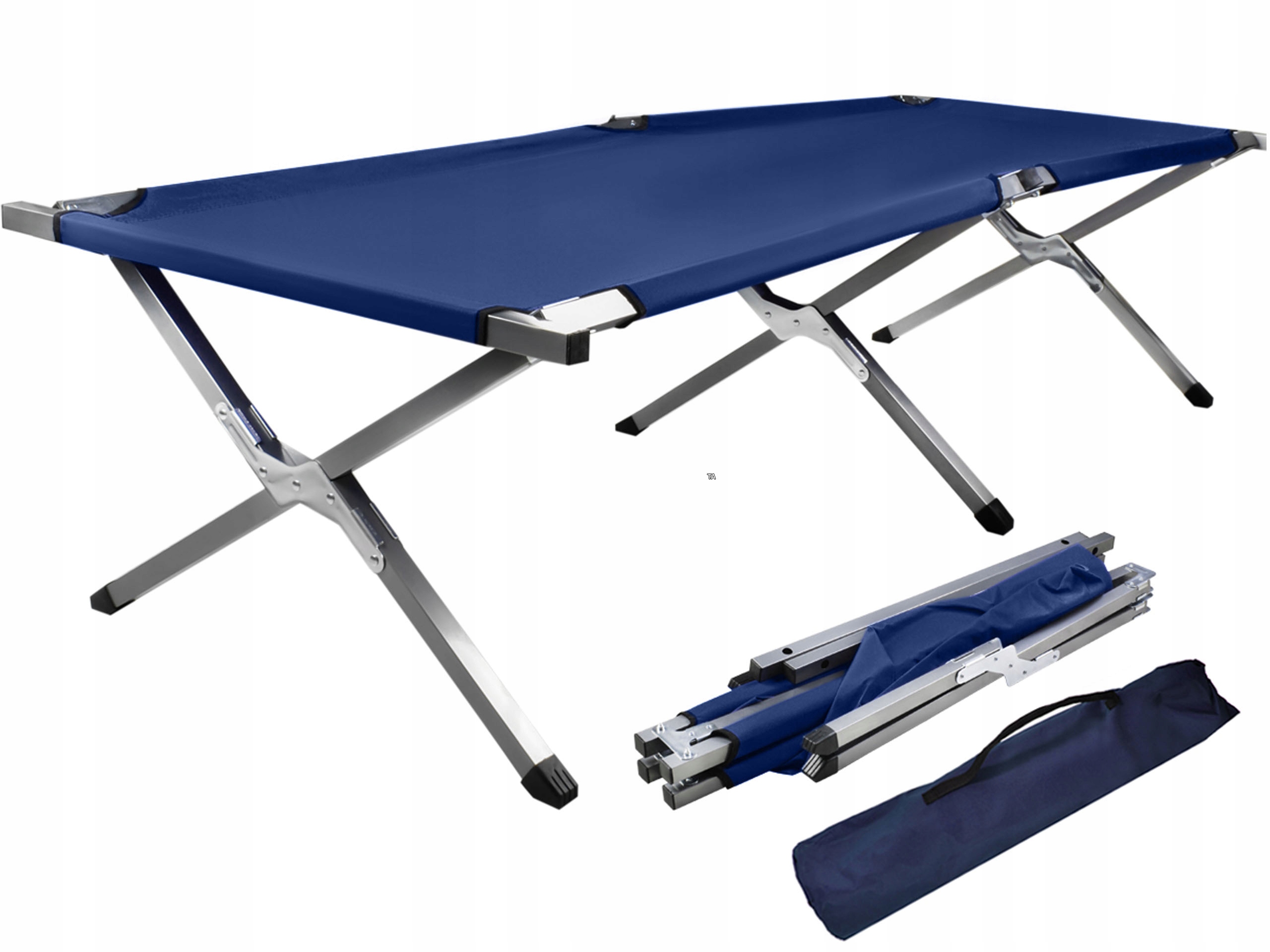 Hq Łóżko Polowe Turystyczne Składane Kanadyjka Materac XXL