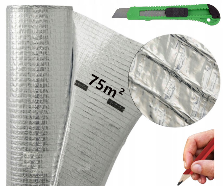 Fólie Paroizolační Hliníková Paroizolační Podkroví Krumber Alu 100g 75m²