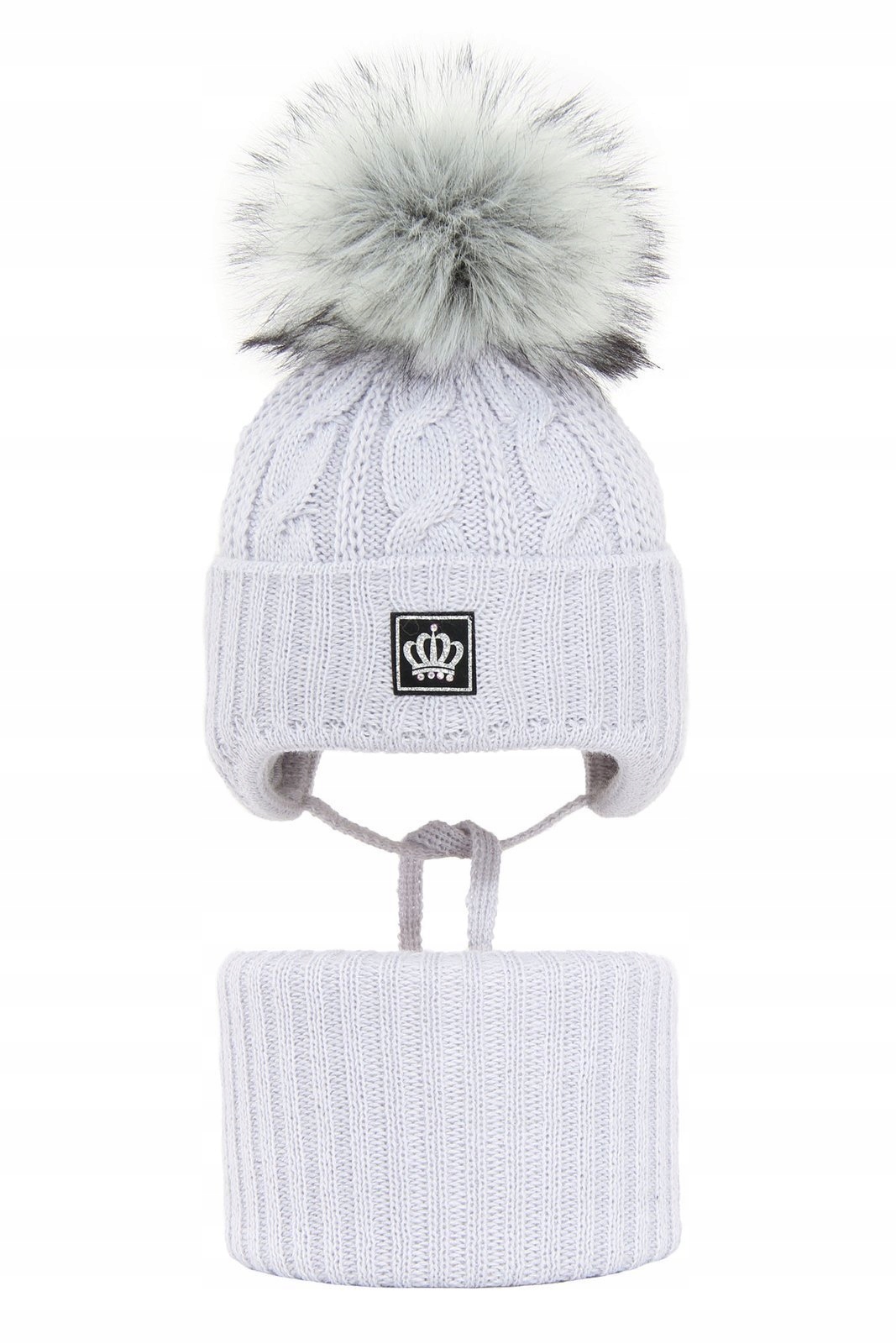 

Czapka Komin Komplet Zestaw na zimę 46-48 cm