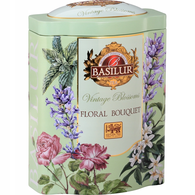 Levně Čaj zelený Basilur Floral Bouquet s Levandulí, plechovka Dárek 100 g