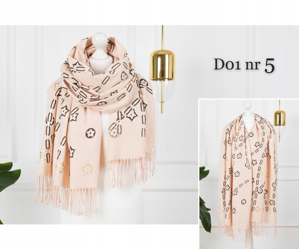 PIĘKNY SZALIK ZŁOTO ELEGANCKI MODNY ORYGINALNY SZAL ze złotem JAKOŚĆ KOLORY Model gruby, zimowy, jesienny, JAKOŚĆ, prezent, CZARNY