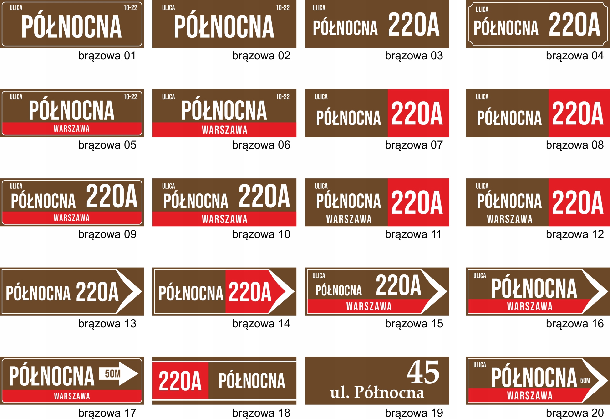 Tabliczka ADRESOWA Numer DOMU 60x20 cm PCV Numer DOMU Kolor inny