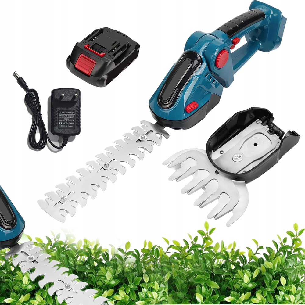 Akumulátorové Nůžky Na Trávy A Keře Pro Živý Plot 2V1 1500 Mah