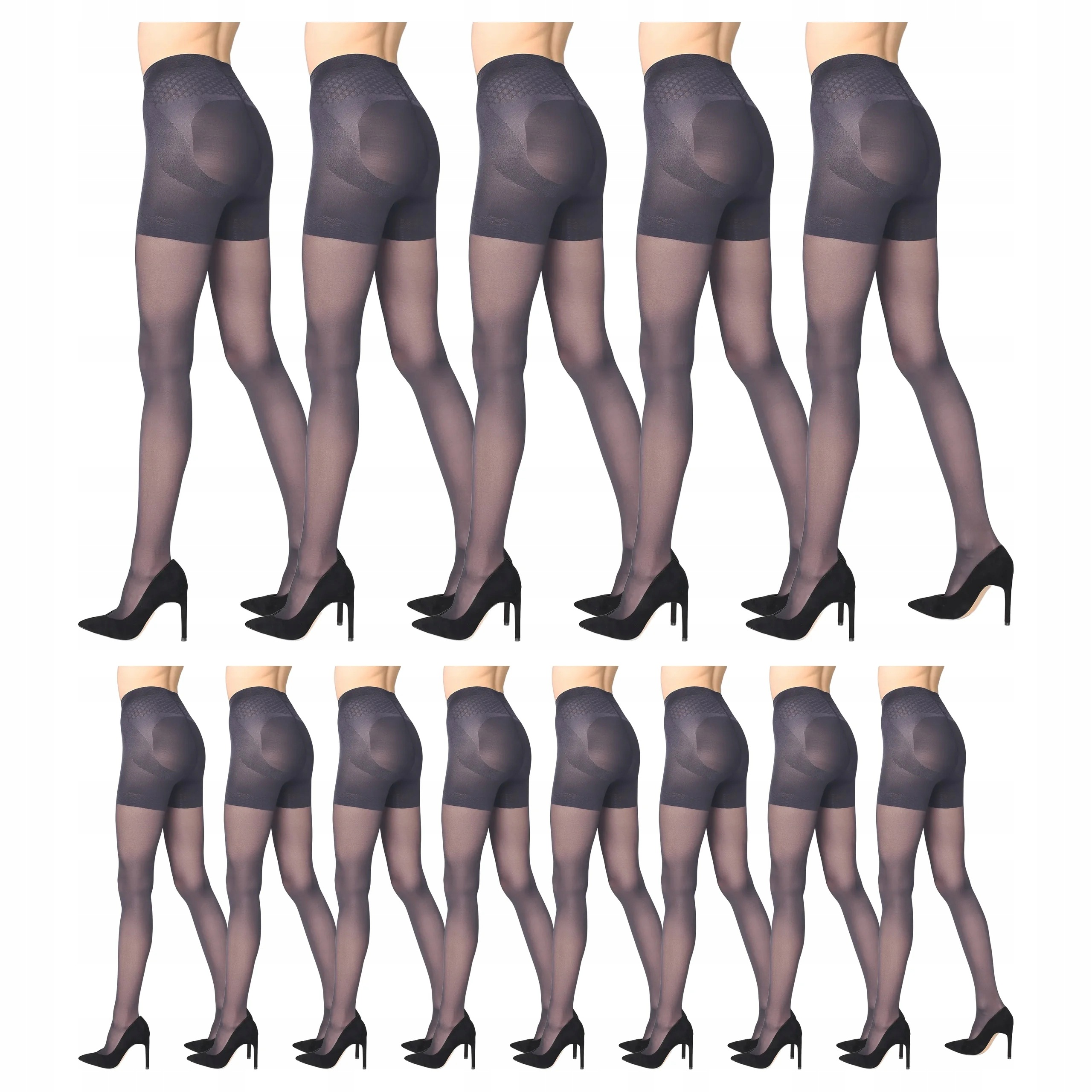 13 x Punčocháče punčocháče 40 den Marilyn Plus Up 40 3-M Grigio