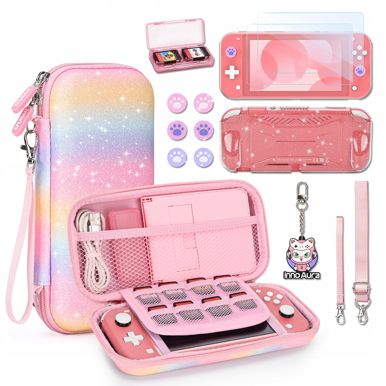FUTERAŁ DO SWITCH LITE RAINBOW GLITTER