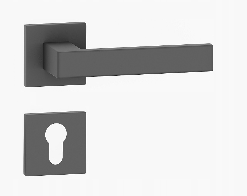 Kľučka Pina Slin titánová, antracitová vložka z ruže