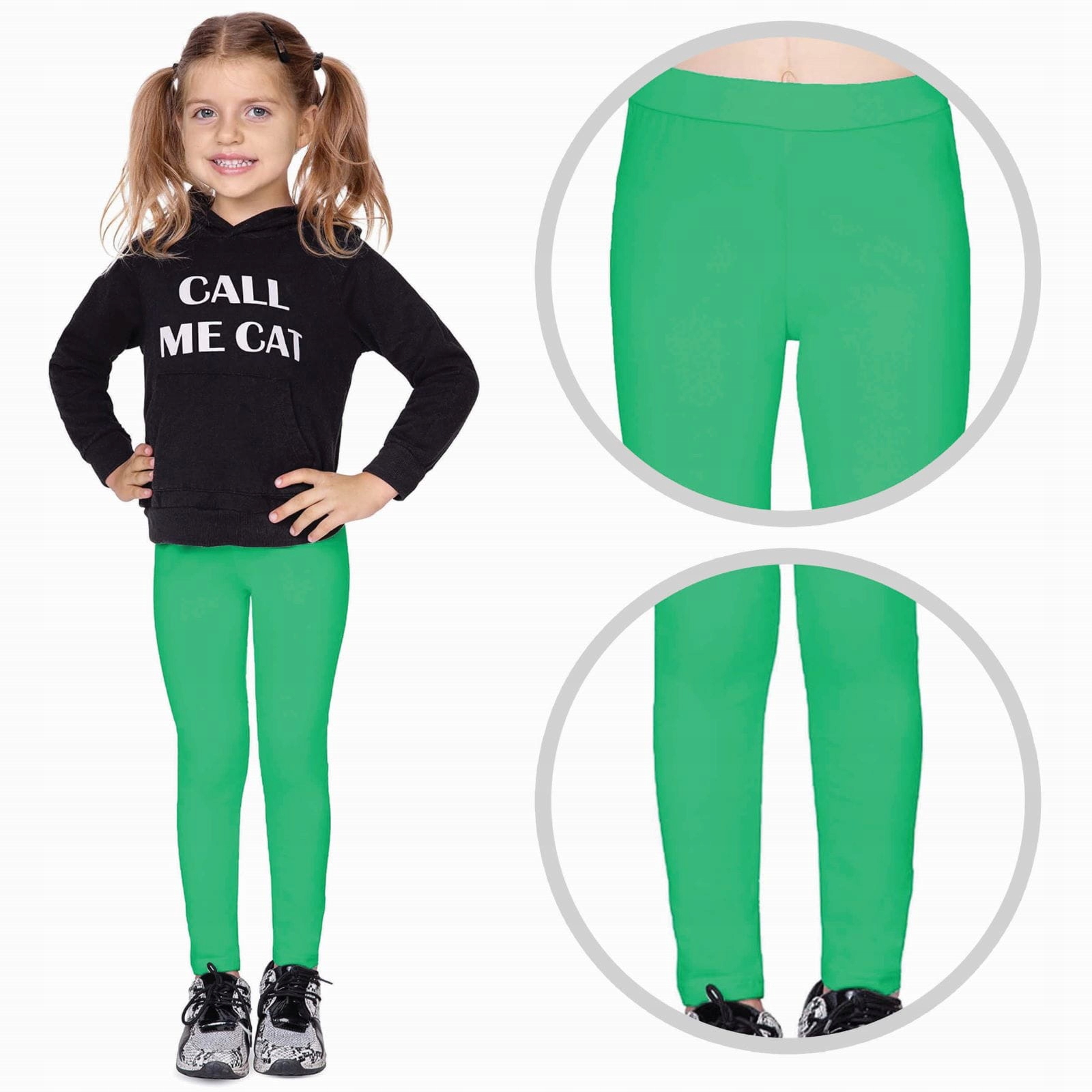 

Legginsy dziewczęce zielone 134