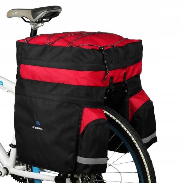 

Trzykomorowa Sakwa na Bagażnik Pojemna 60l + Etui