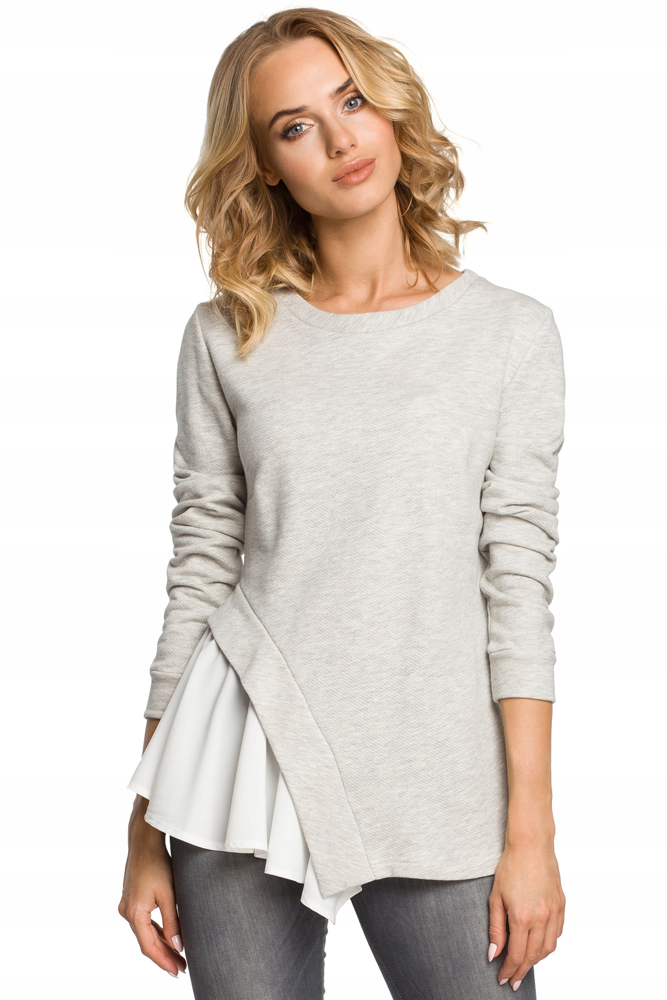 

M333 Bluzka Popielata Dwuwars ~XL~ Jasnoszary Moe