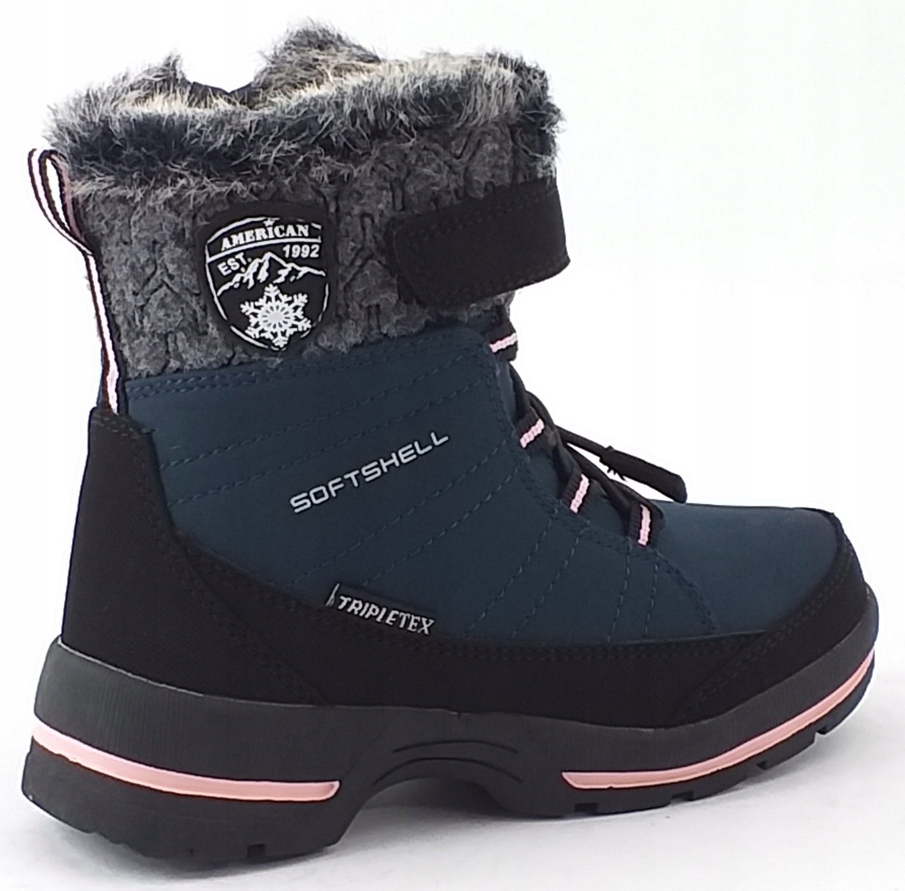 ŚNIEGOWCE GRANATOWE OCIEPLANE AMERICAN CLUB SN40/23 ZIMOWE DZIEWCZĘCE 29 Długość wkładki wew. 19 cm