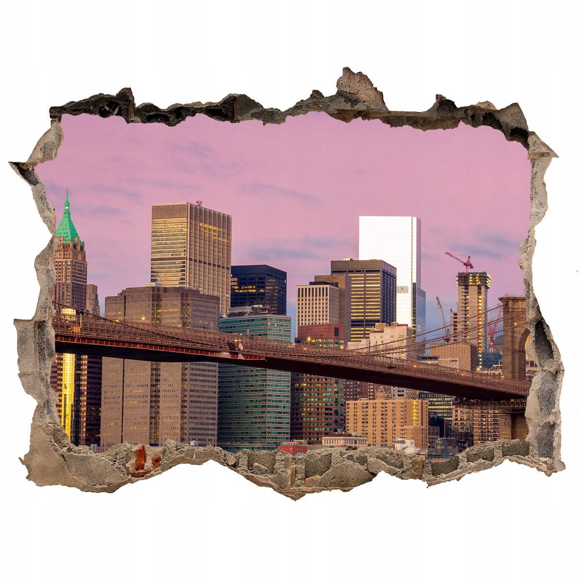 

Fototapeta dziura na ścianę 3d Manhattan Nowy Jork