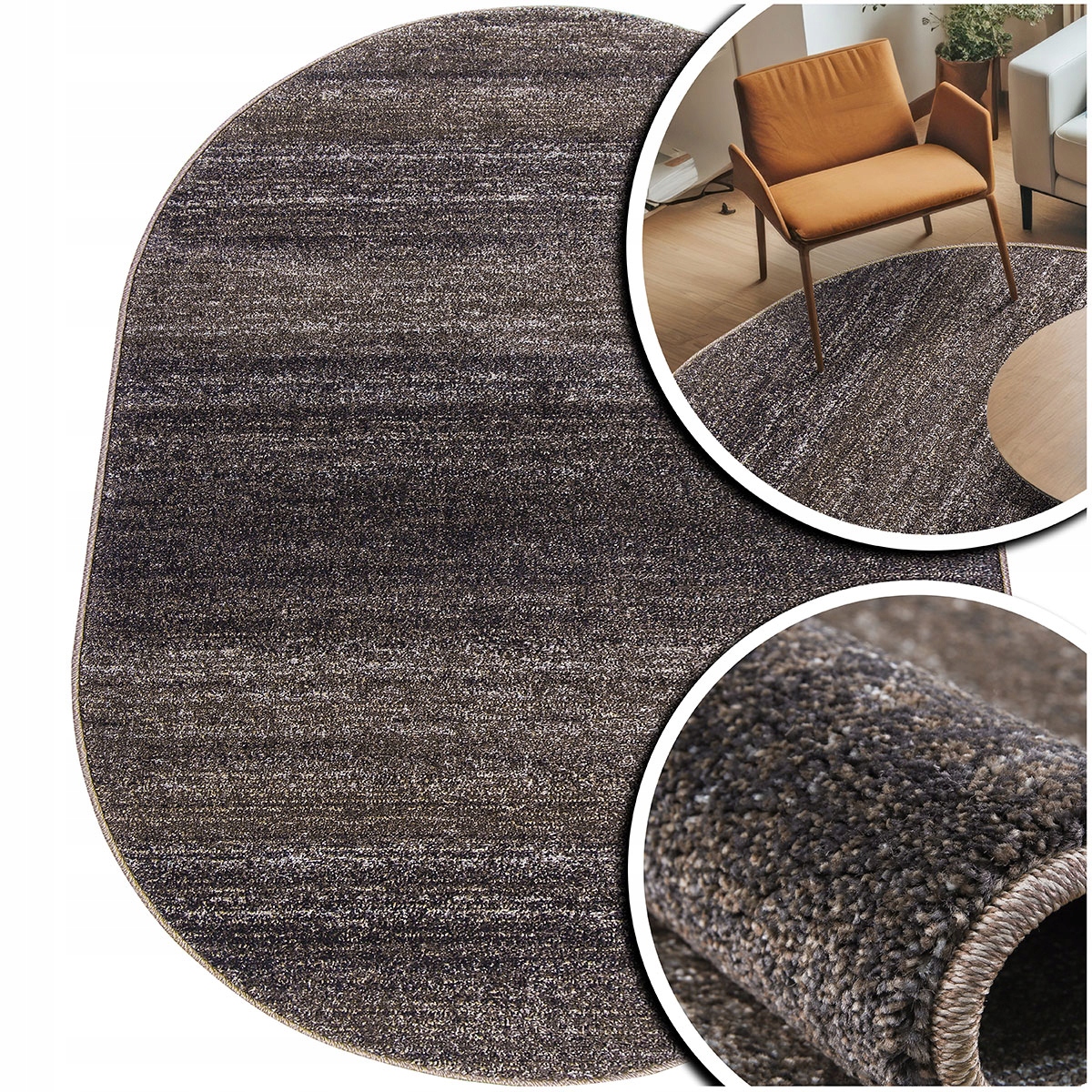 Oválný Koberec Hnědý Koberec Do Obývacího Pokoje Adventure Koberec Do Pokoje Ovál 160x230