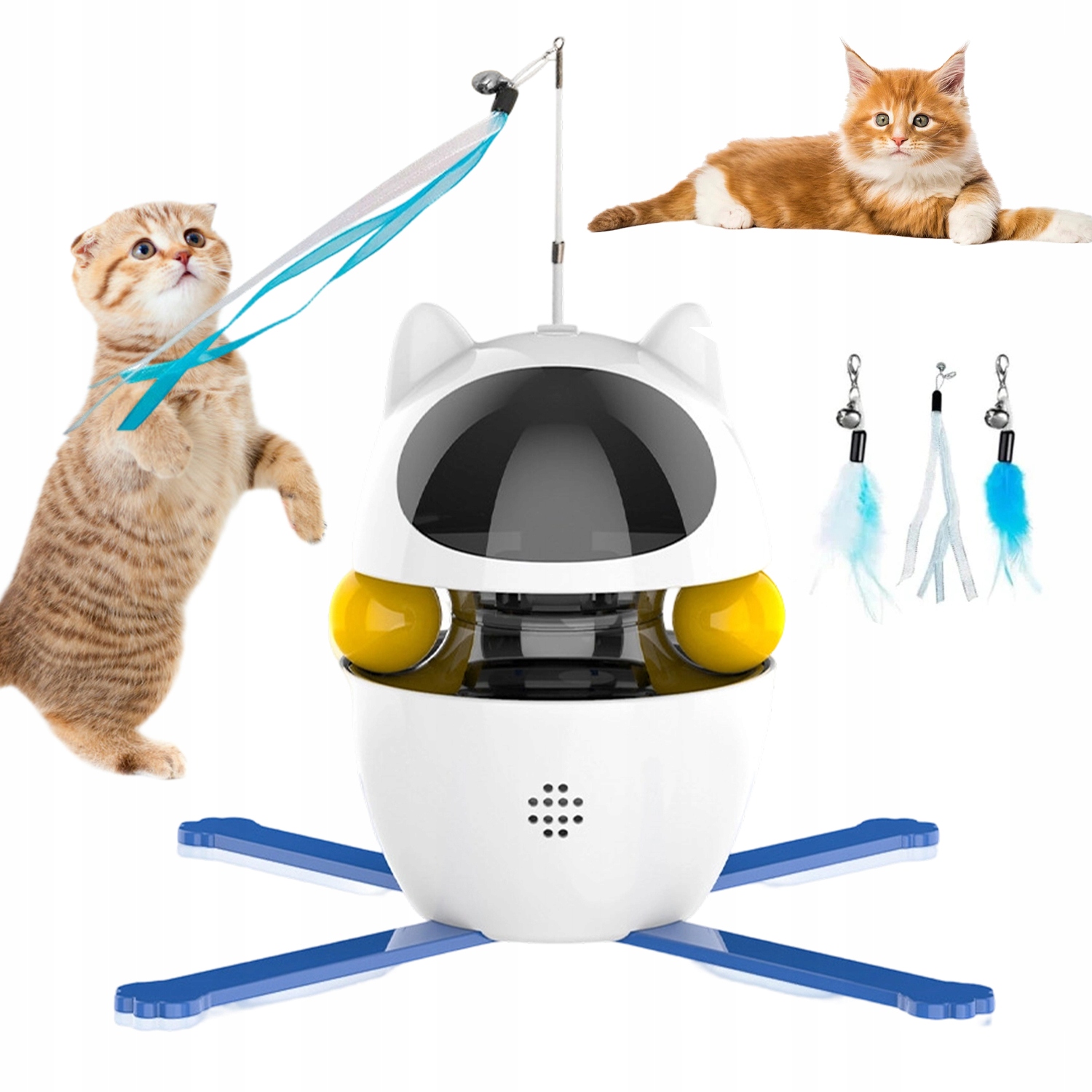 Levně Elektrická Laserová Interaktivní Hračka Pro Kočky Inteligentní Bílá Usb