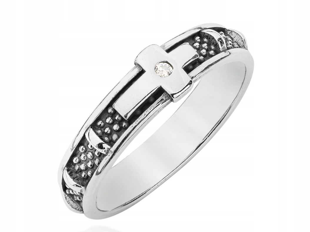 Srebrny Pierścionek pr. 925 Różaniec Na Palec r.17