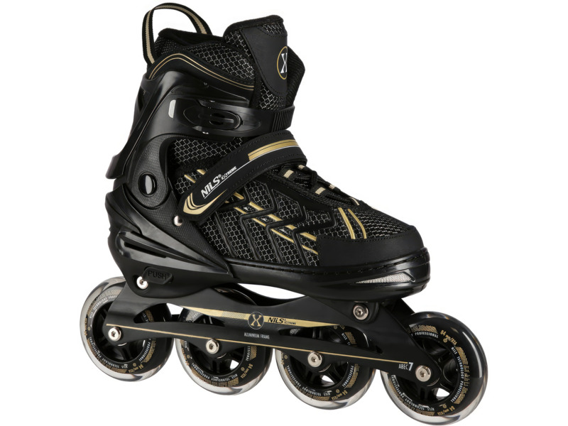 Łyżworolki Nils Extreme NA1128 (39-42) Czarno-złoty