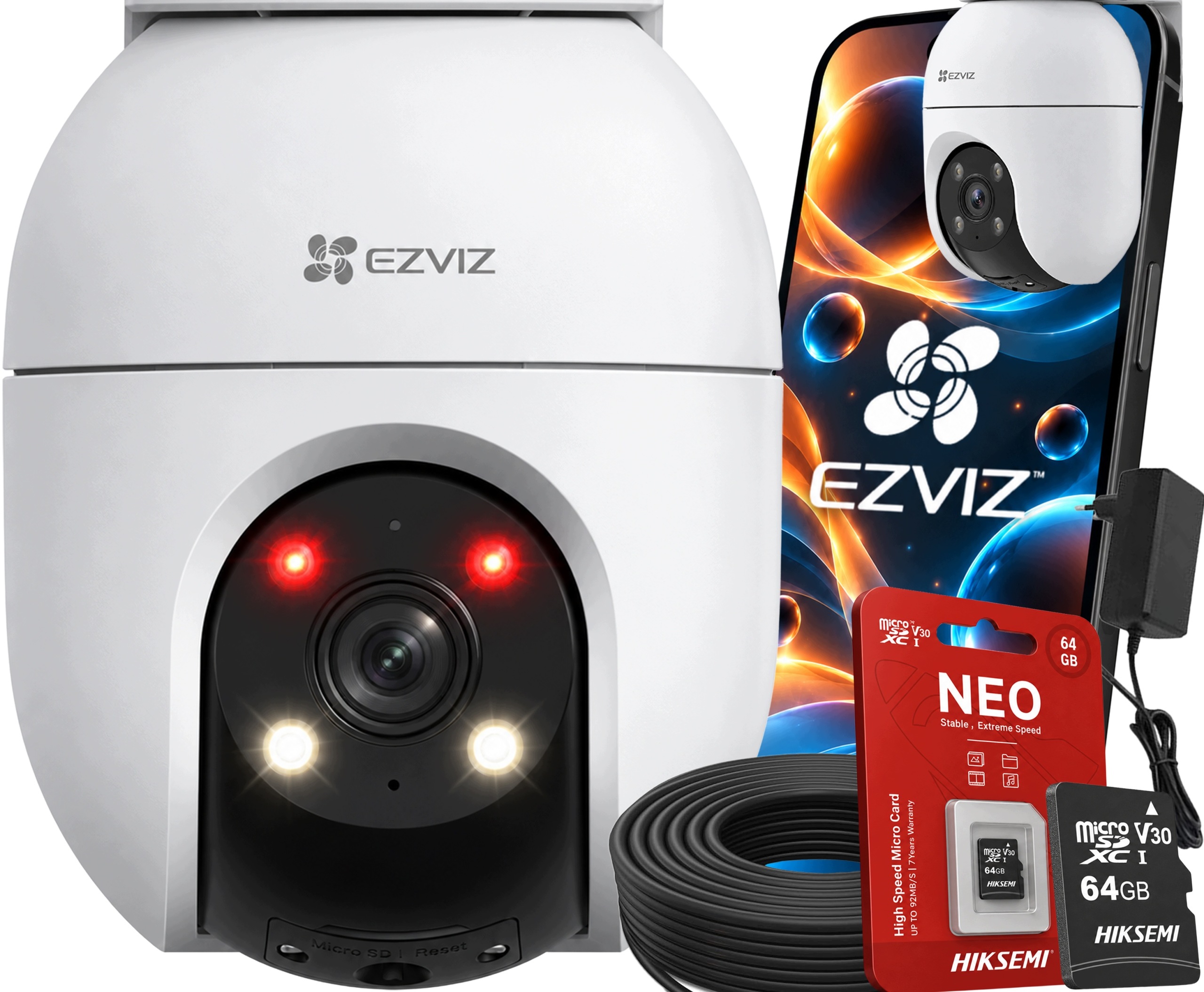 WiFi kamera Ezviz C8c 1080p FullHD Otočná Dual Light karta 64 Gb 10 m kabelu