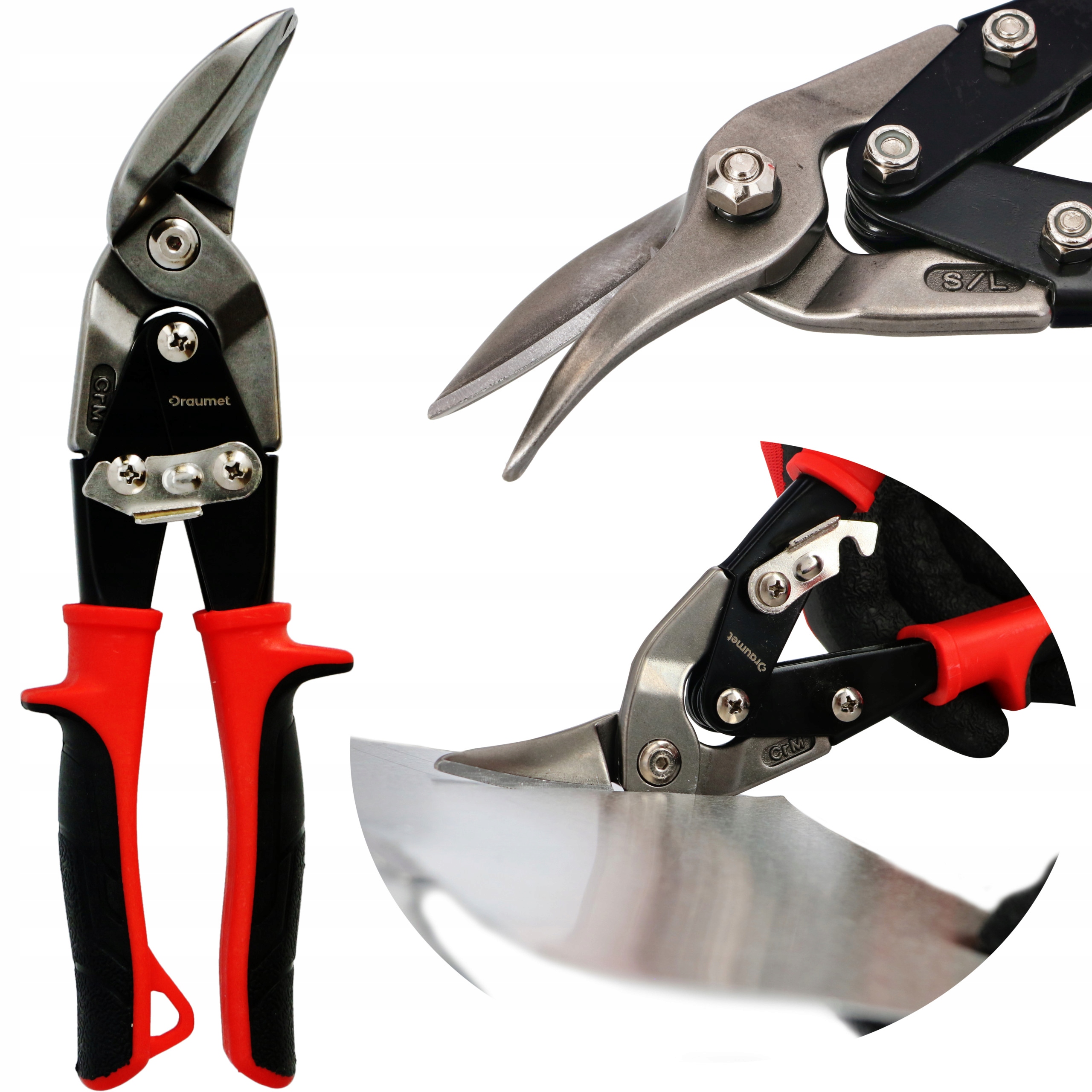 

Draumet Nożyce Do Blachy Lewe 250mm Odgięte Hrc