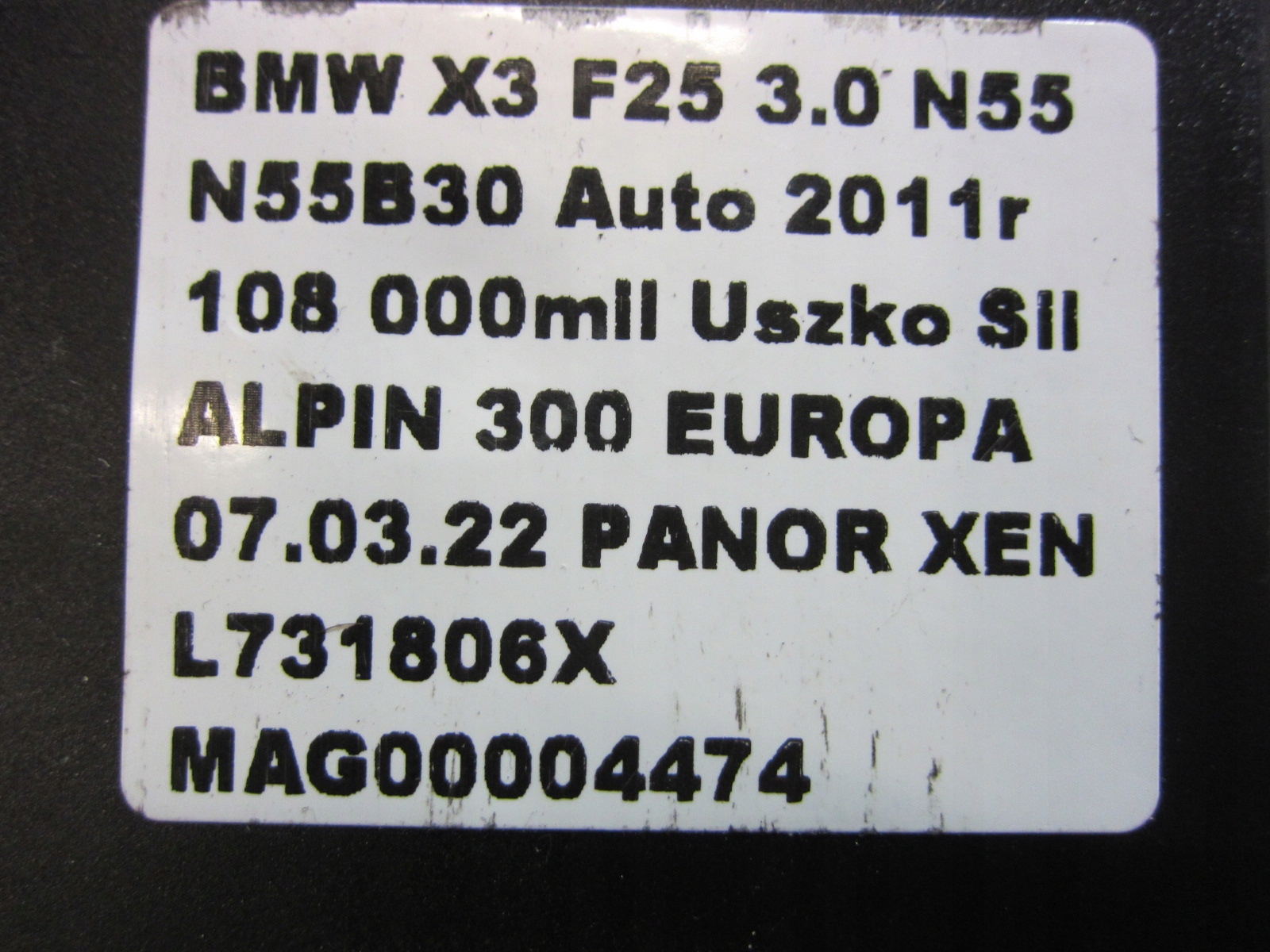 BMW X3 F25 DIVERSITY Module ANTENY 9227772