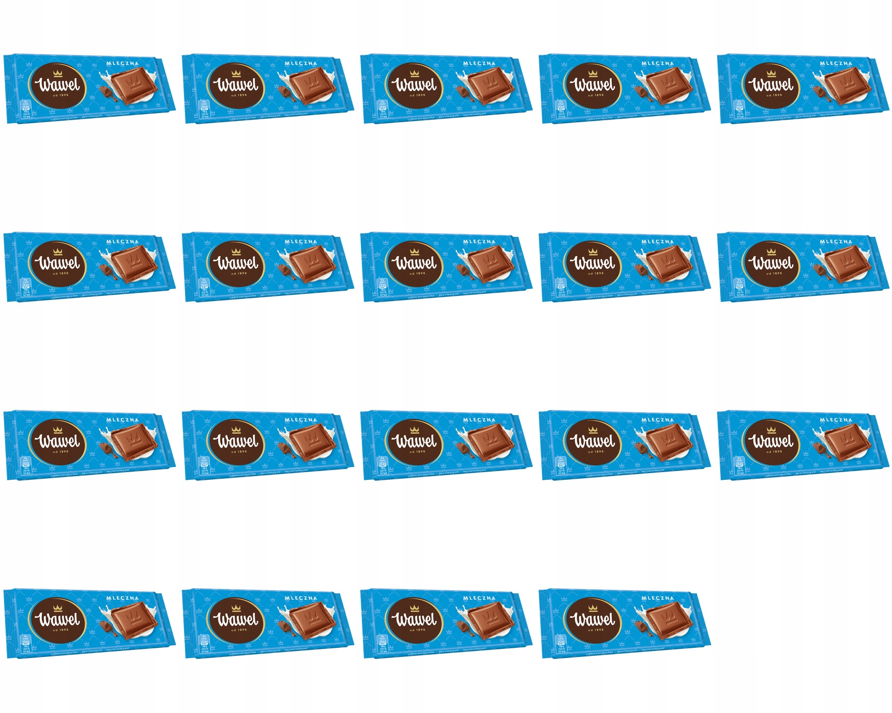 Levně 19x 90g Wawel mléčná Čokoláda v krabičce