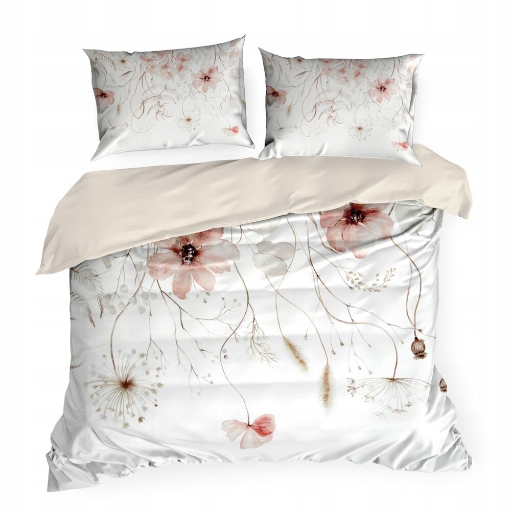 Posteľná Bielizeň PREMIUM24 220x200 Eurofirany biela ružová, jemné poľné