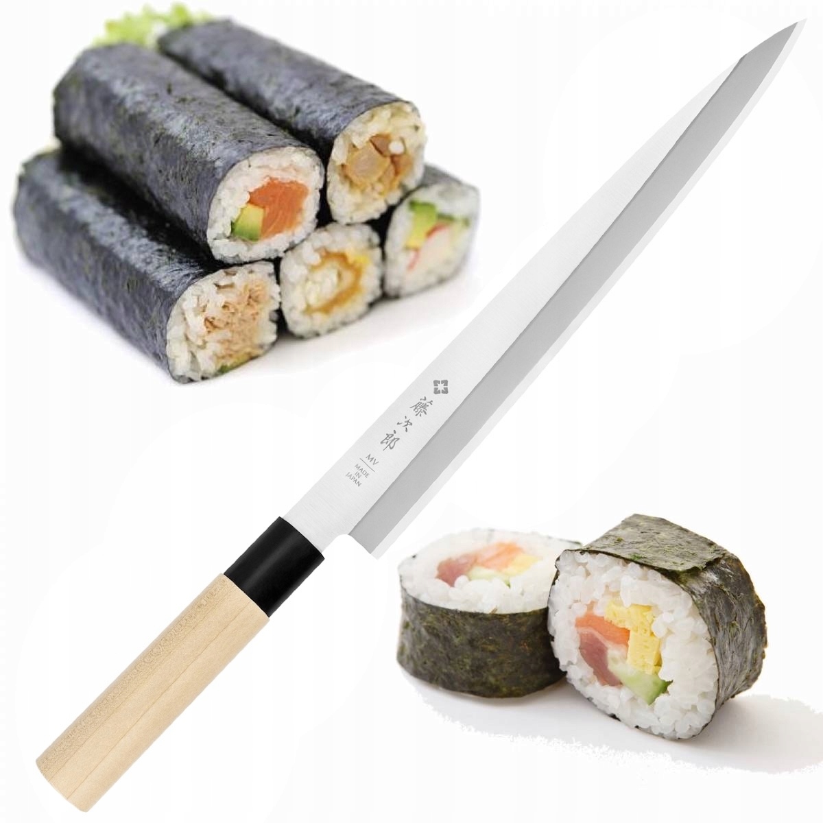 Tojiro MV Japonský nôž na filetovanie Yanagiba Sashimi na sushi 57 Hrc 24 cm