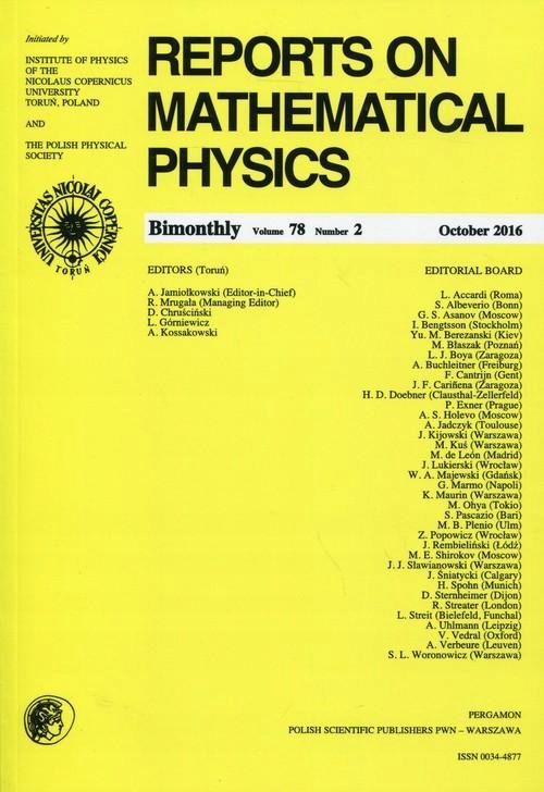 

Reports on Mathematical Physics 78/2 2016 Pergamon