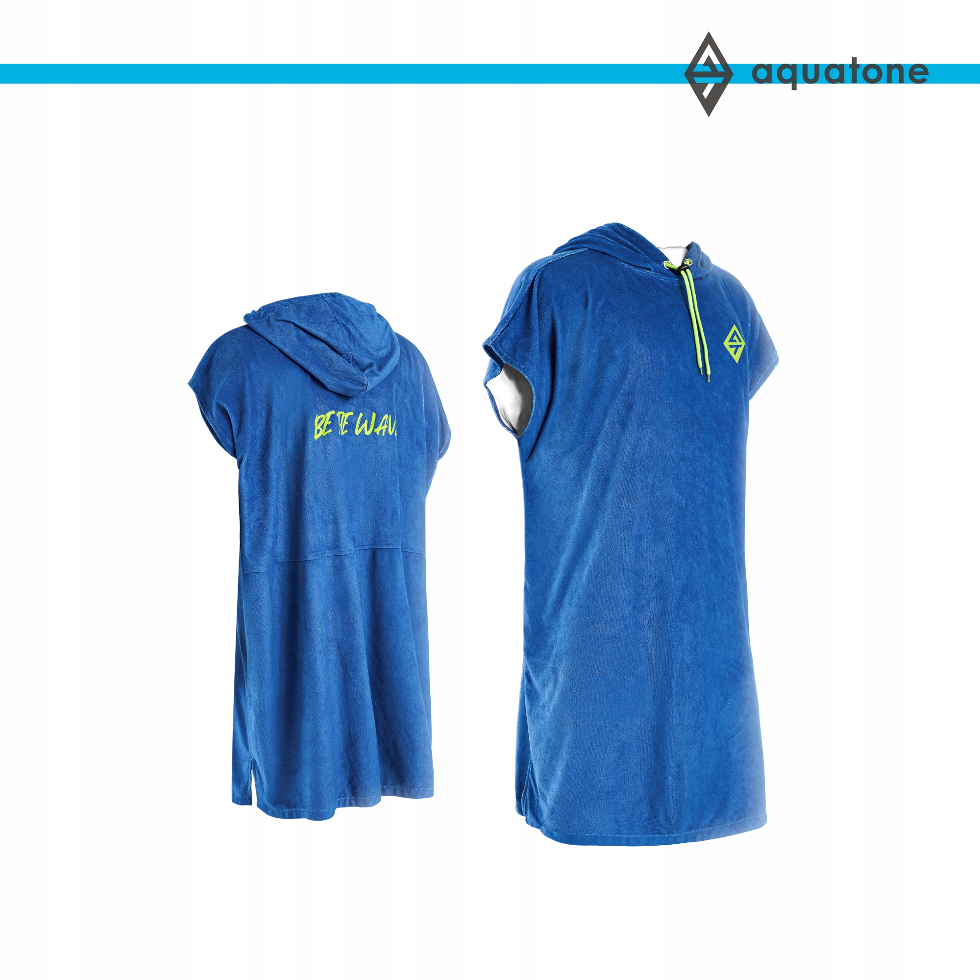 Ręcznik Ponczo Poncho Kąpielowe Wave Aquatone Na Plażę Basen L