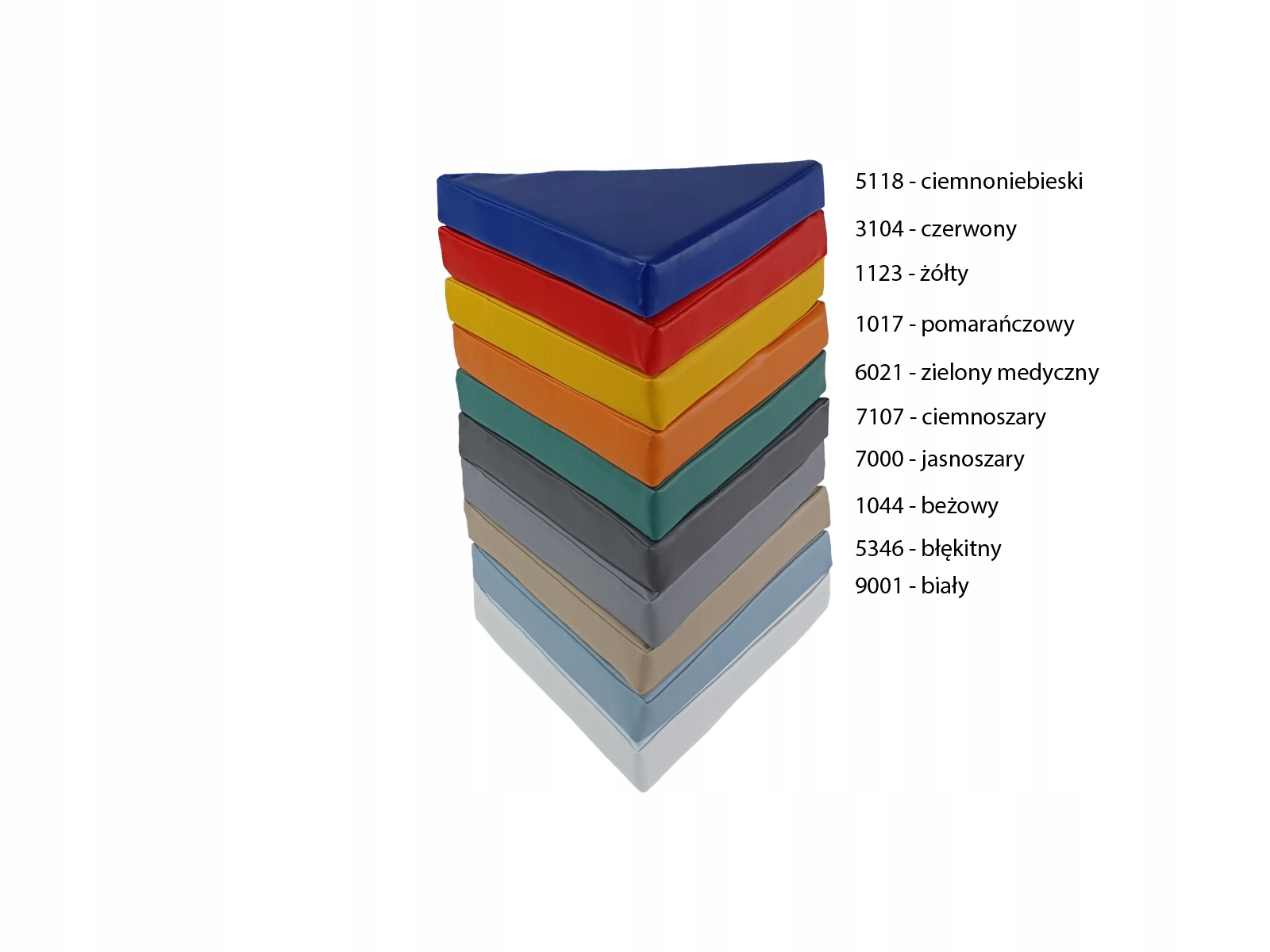 Poduszki trójkątne - 5 szt. - dezynfekcja Typ tapicerowana