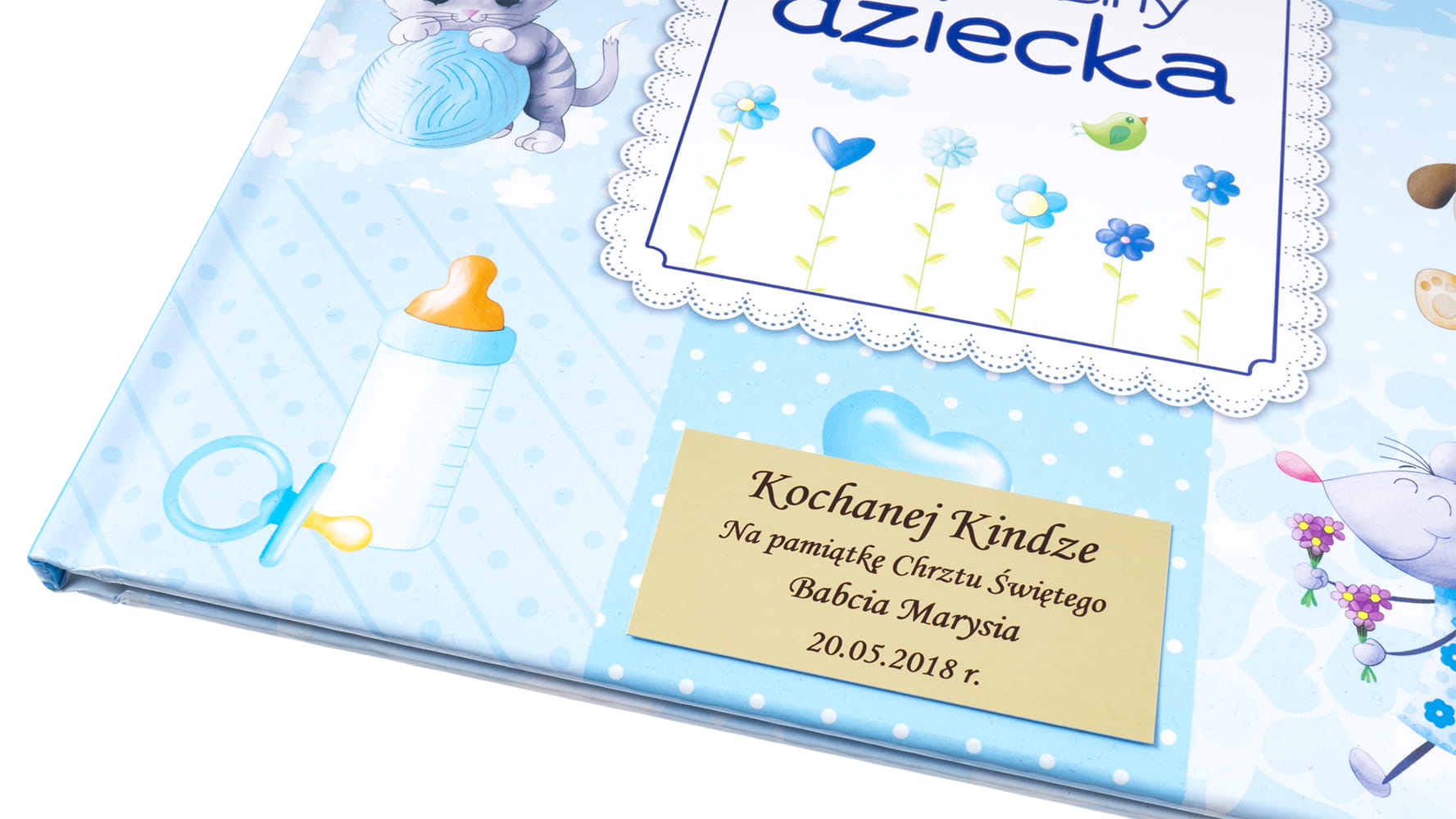 PAMIĄTKA CHRZTU ŚWIĘTEGO dla chłopczyka z grawerem Marka inna marka