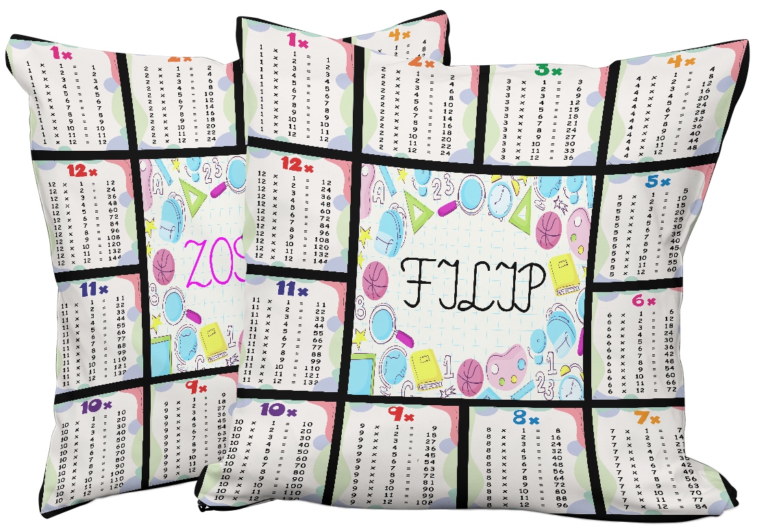 

Poduszka Z Tabliczką Mnożenia Z Imieniem Dziecka