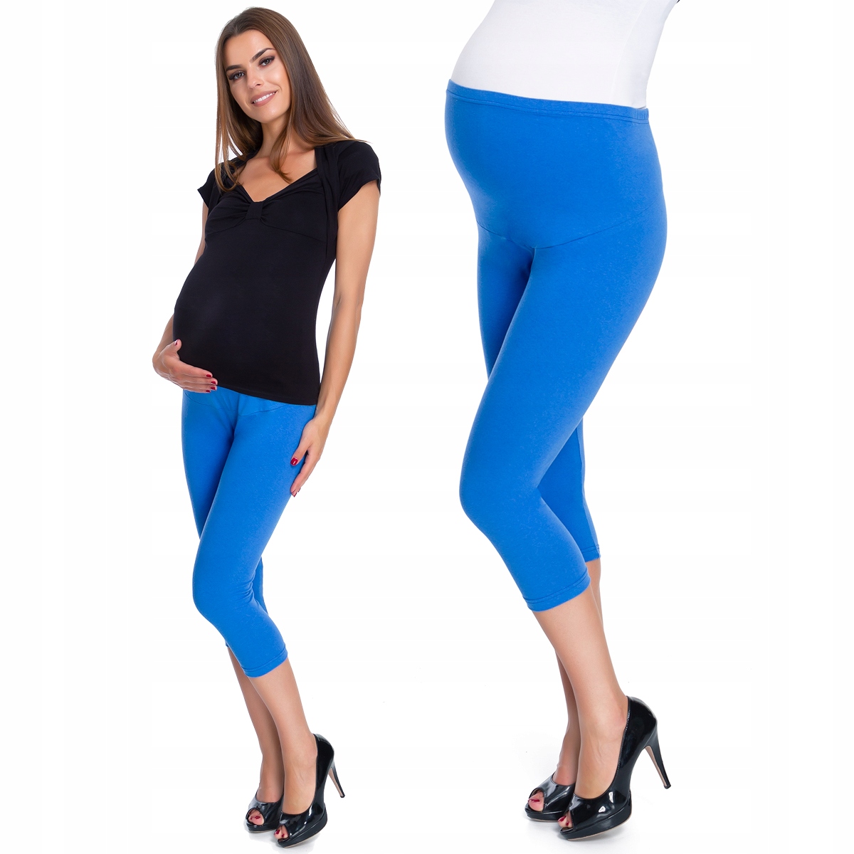 

Legginsy Ciążowe 3/4 Bawełniane Panel PREG34 XL