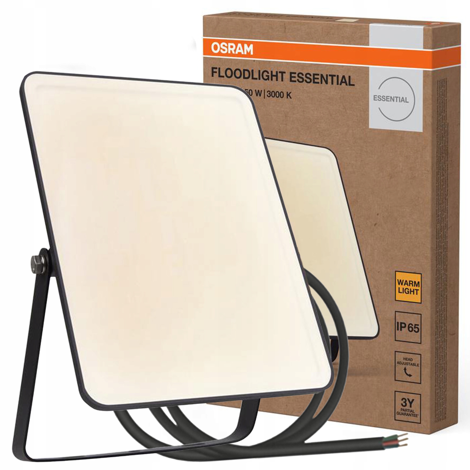 Led reflektor Halogen Venkovní reflektor 50W 3000K Teplý 2850lm Černý