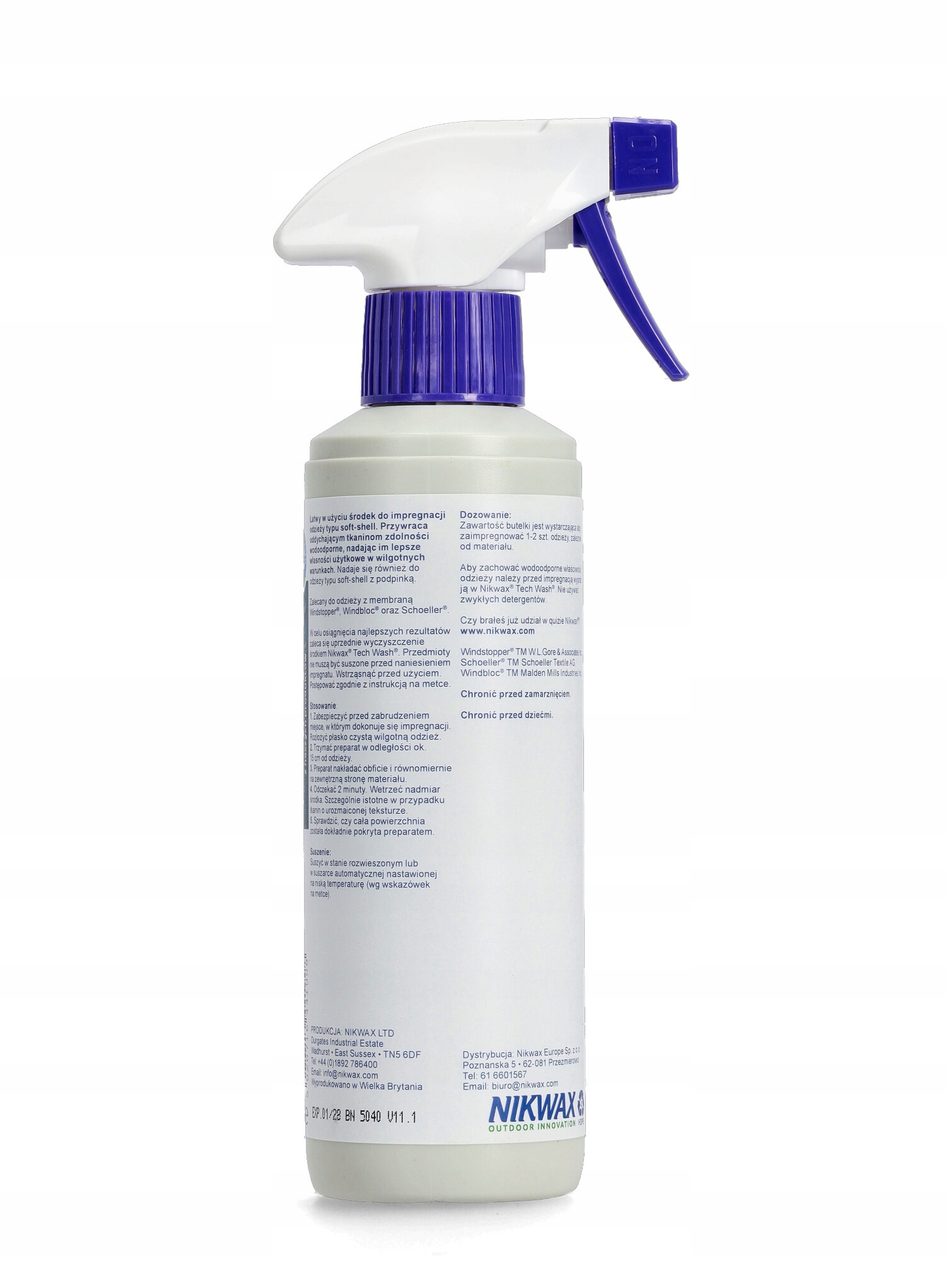 Impregnat Nikwax Softshell Proof Spray 300ml Marka Nikwax