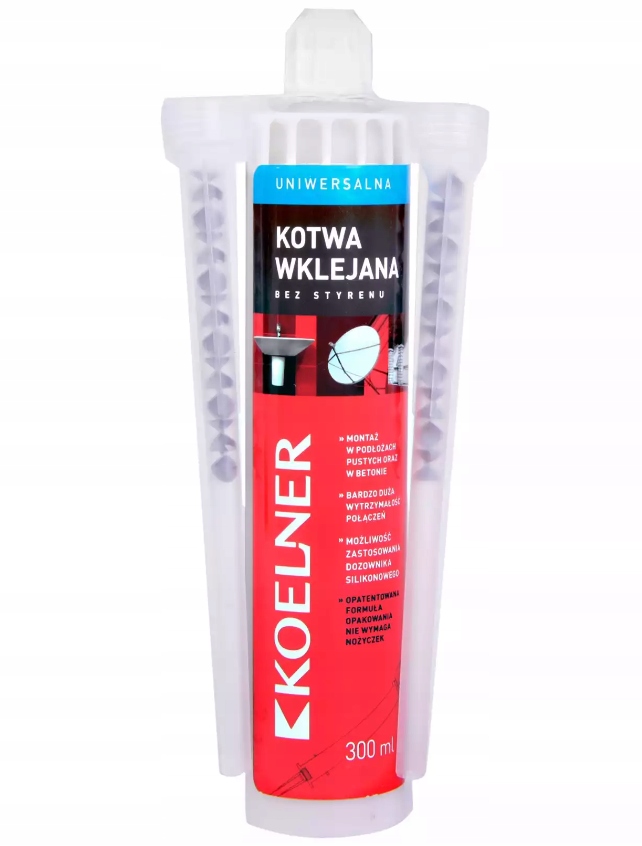 Koelner KEM-PSF-300 vlepovaná polyesterová chemická kotva 300 ml