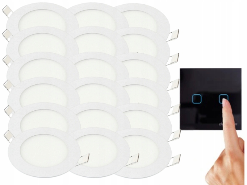 Sada stropních svítidel Halogen 3W 18x Vypínač