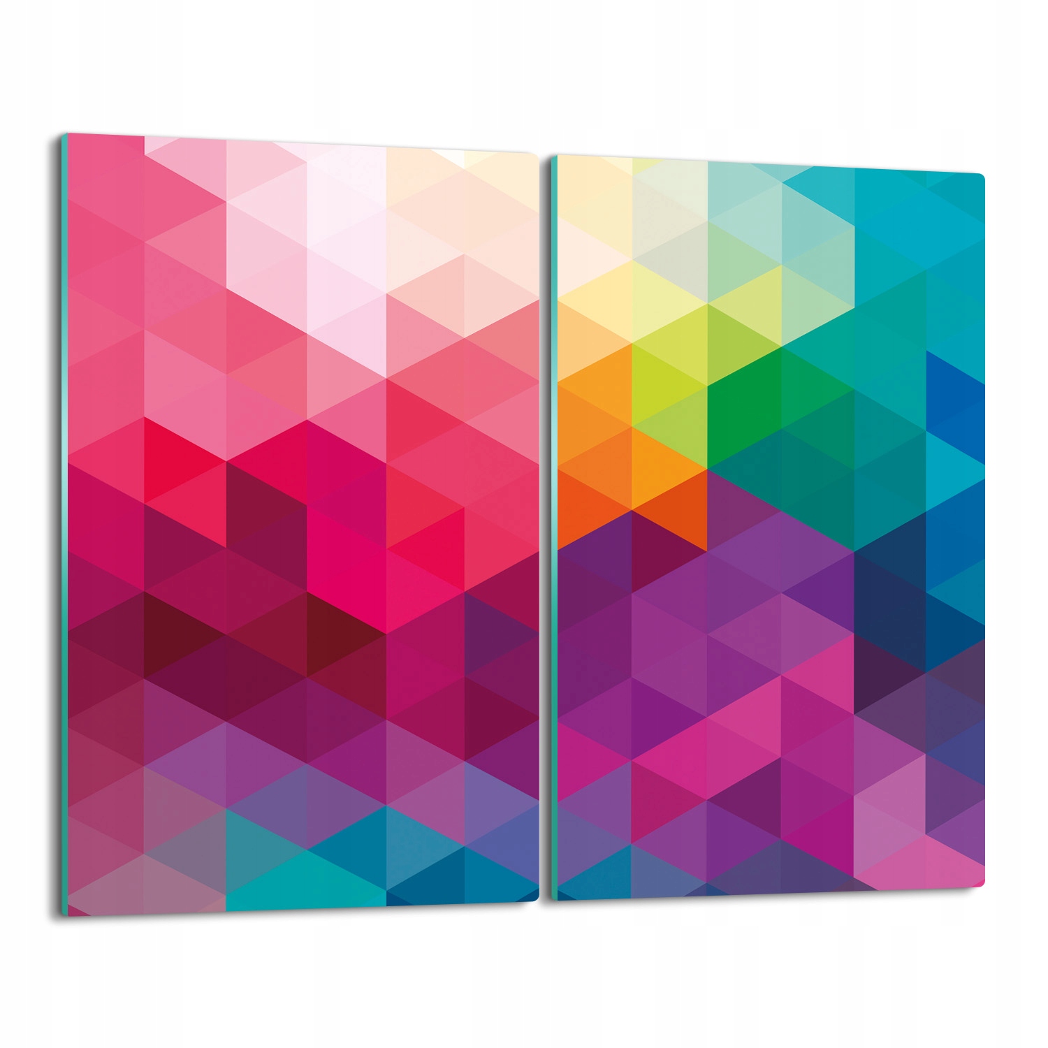 tisková deska splashback Trojúhelníky textura 2x 30x52
