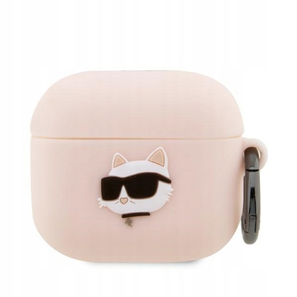 Etui na AirPods 3 Karl Lagerfeld KLA3RUNCHP Choupette Różowe 3D