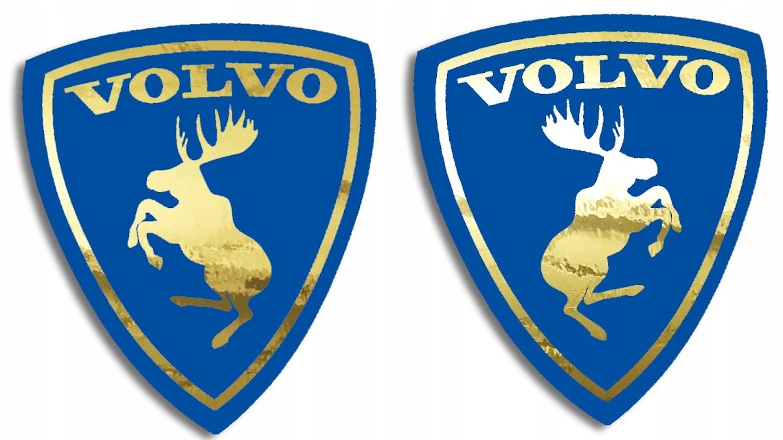 

Łoś Volvo lewa i prawa złoty chrom i niebieski mat