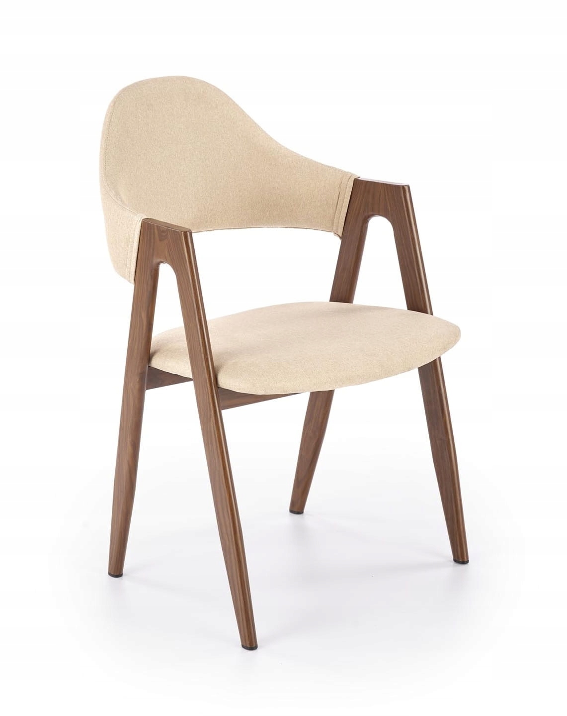 Halmar K344 krzesło tapicerowane do salonu orzechowy tkanina beżowy