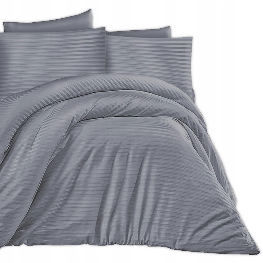 Posteľná Bielizeň bavlnená saténová damašková 160x200 antrac