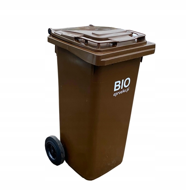 Pojemnik Kosz Na Odpady Śmieci Bio 120l Ese Brązowy Kontener Śmietnik Eko