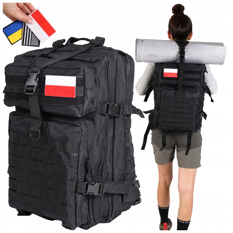 Prostorný Velký Pánský Taktický Batoh S Pohodlnou Pancéřovou Kapsou O Objemu 45 L