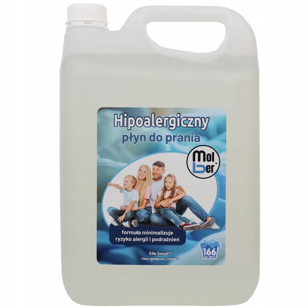 Molber hipoalergiczny bezzapachowy uniwersalny płyn do prania 5L 166 prań