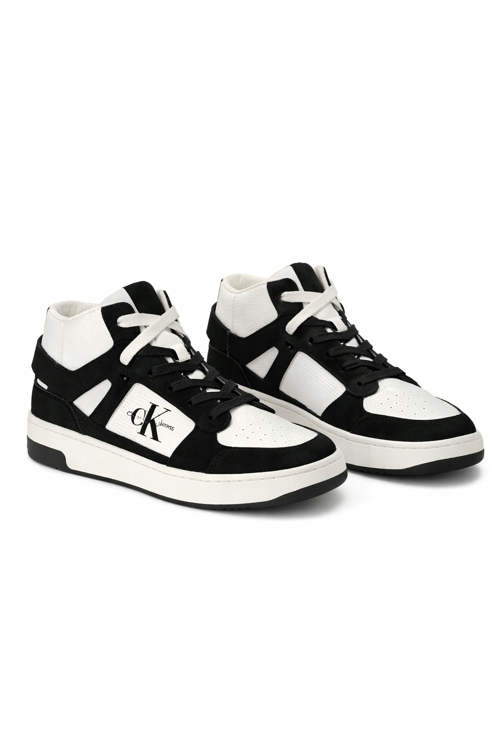 Calvin Klein Basket Cupsole MID Sportovní Boty S Logem A Kůží 41 I3A