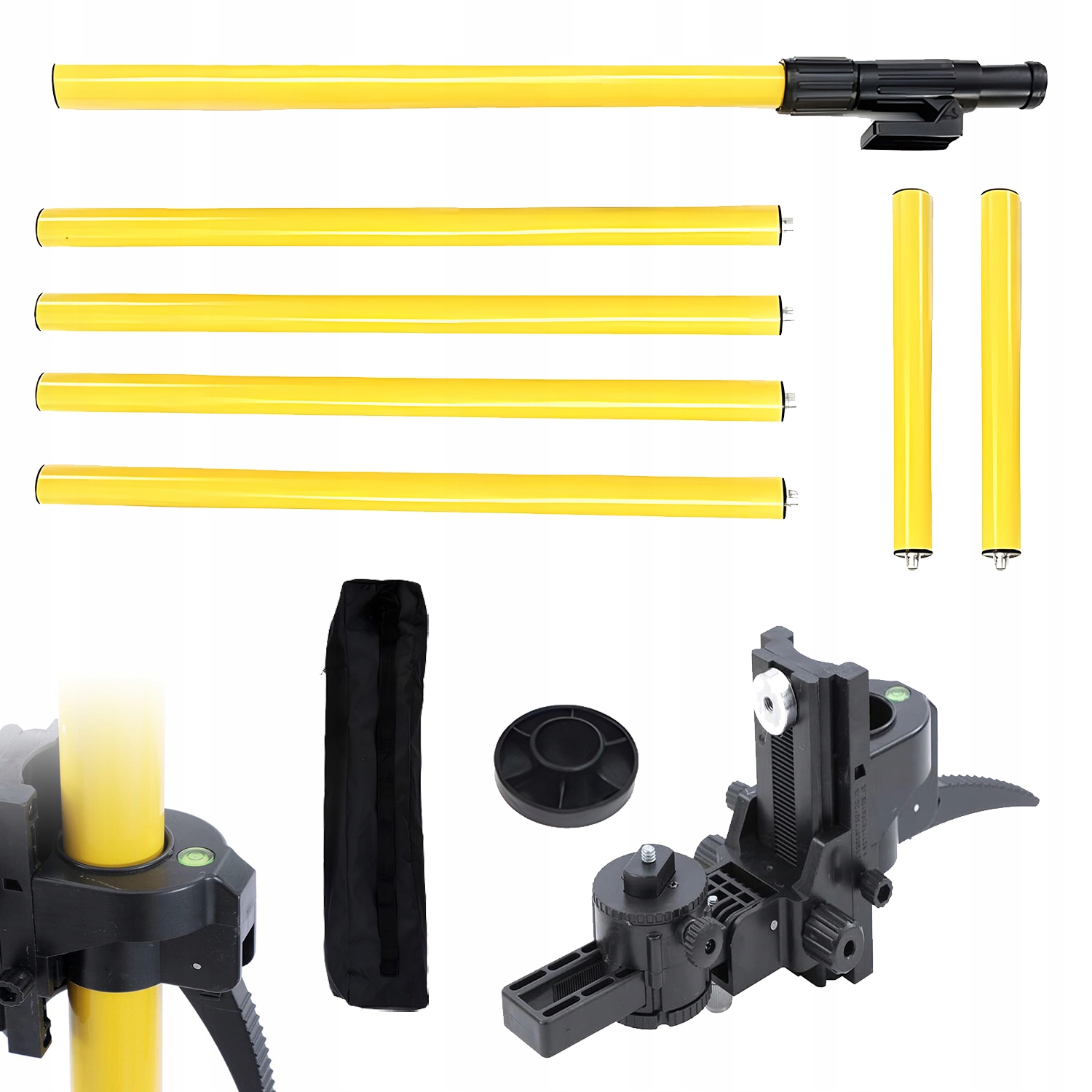 Rozpěrná Tyč Pro Laser 4.2 M Teleskopická Tyč Vodováhy Stativ S Taškou