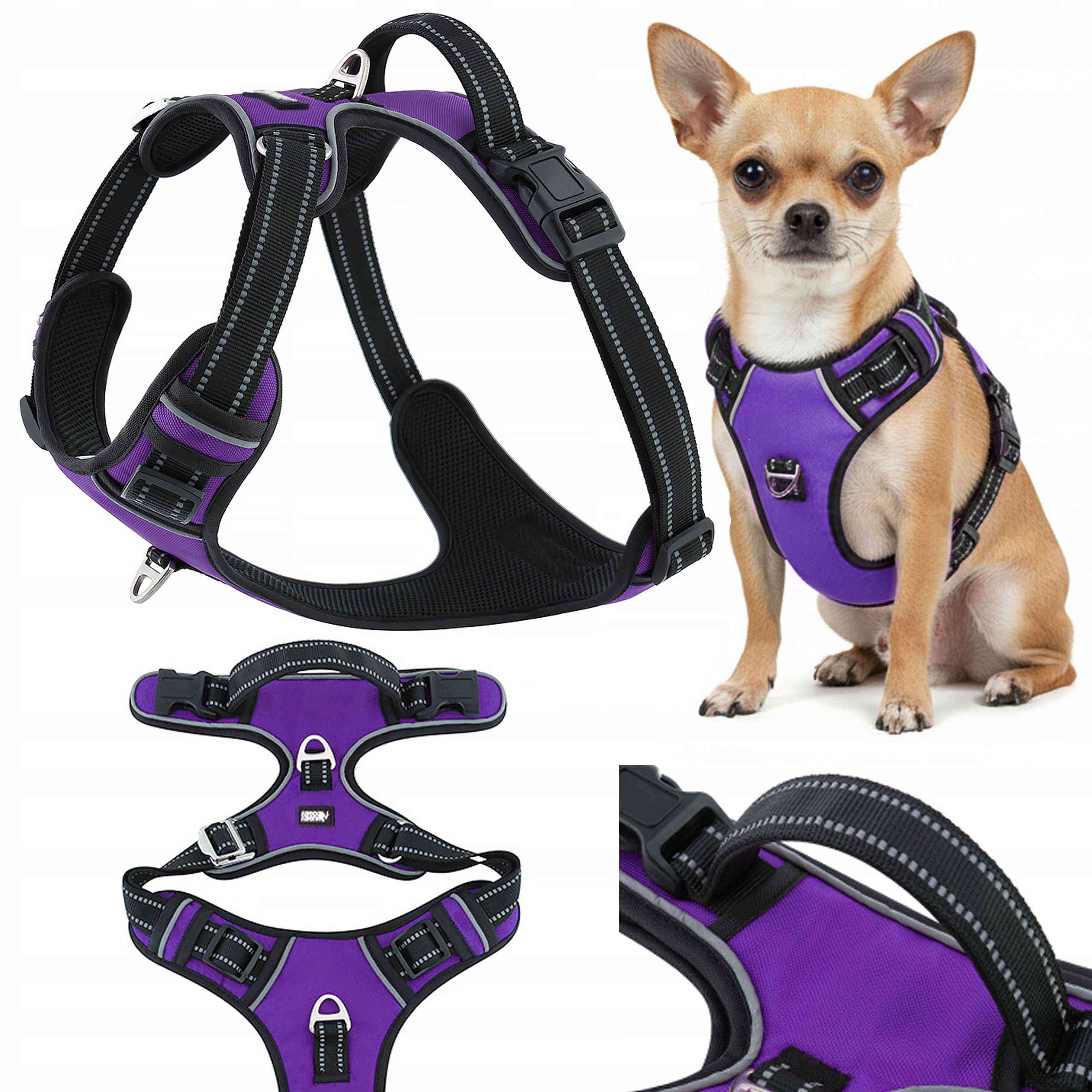 Szelki treningowe dla psa typu guard easy walk Huggy Doggy regulowane Xs