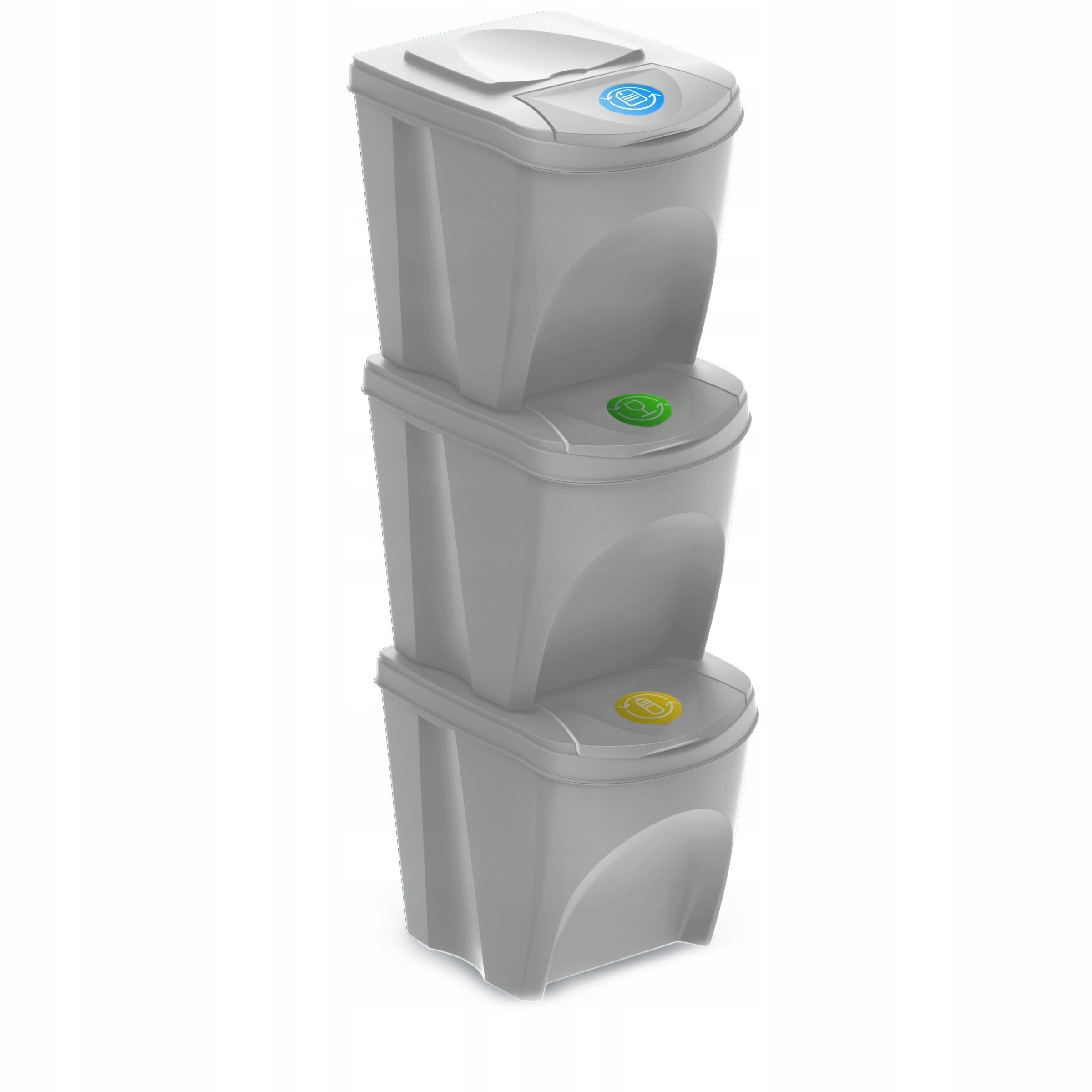 Levně Sada Košíků Na Směr 3x25L Segregace popelavá