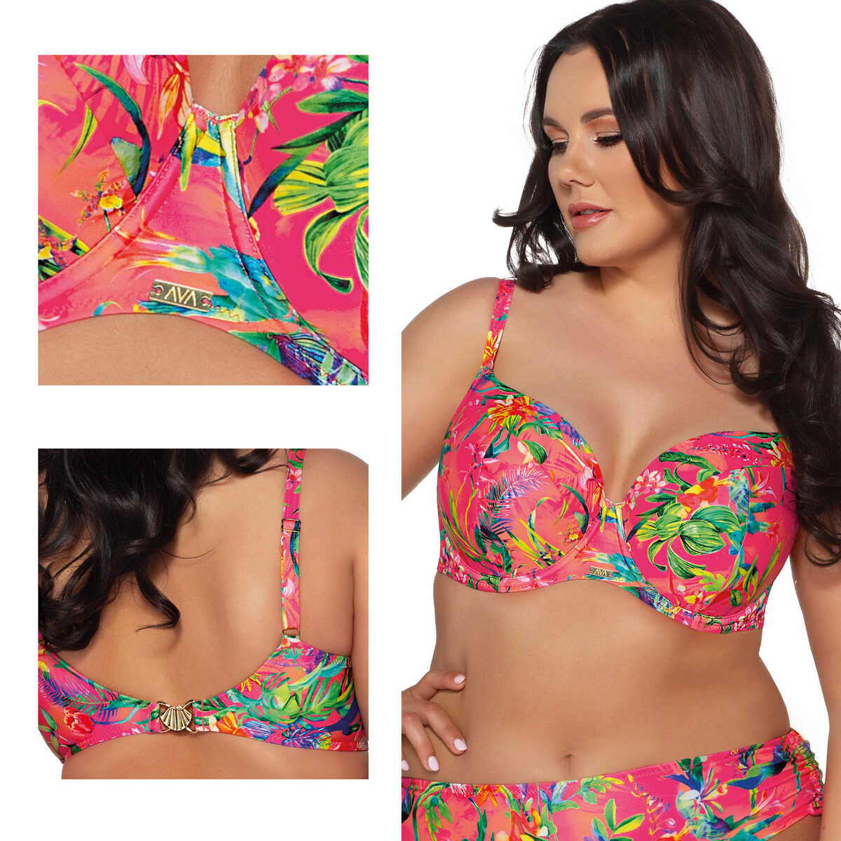 Ava Plavková podprsenka vyztužená podprsenka Sk 191 raspberry charm 85C