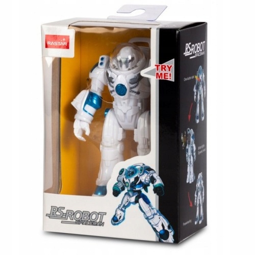Robot Spaceman RASTAR 1:32 (světla a zvuky, pohyblivá ramena) - bílá, 13 cm Značka Rastar